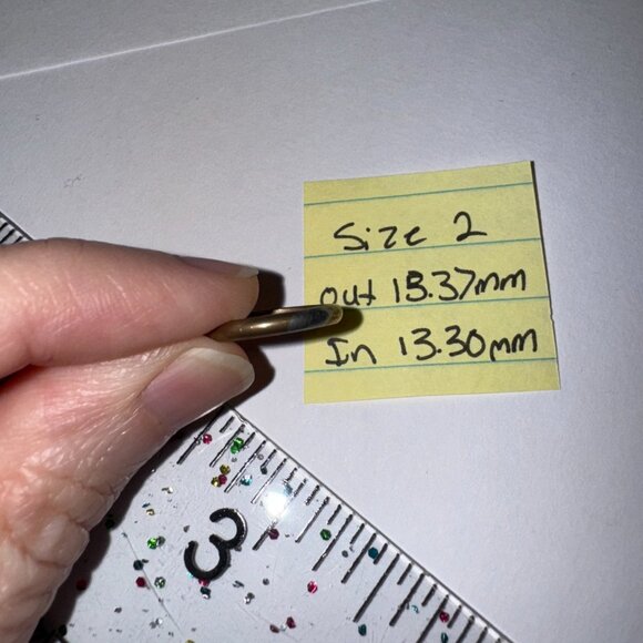 2.1mm Gold Filled Plain Band Ring, Size 2 - Picture 9 of 10